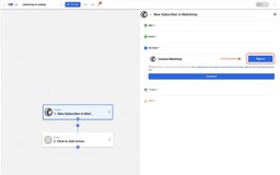 Click Sign In from a workflow step to authorize your Mailchimp account.