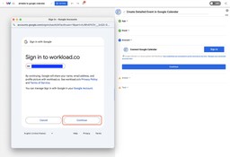 Confirm your Google account access to continue with automation
