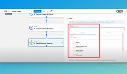 Choose the Slack channel that you want to post the message in.