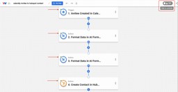 Switch the automation on so new Calendly invitees are instantly added as HubSpot contacts.
