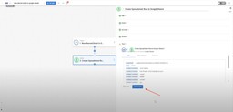 Run the “Test Action” step to send sample Gmail data into your Google Sheet.
