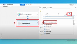 Create an action step by clicking in Step 2. Now, click the TOOLS menu and then choose AI Formatter by Workload.