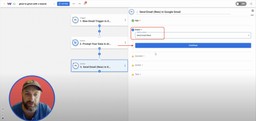 Choosing the “Send Email (New)” event in Gmail to enable automated outbound responses.