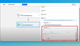 Select the Google Sheets worksheet you want to add the email data to.
