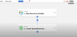 Activating the Airtable Records to Sheets workflow in Workload.