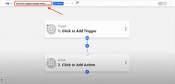 User names the workflow “new email in gmail to google sheets” in the Workload editor to begin setup.