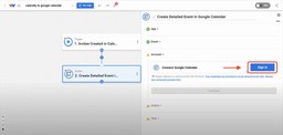 Editor view of Workload platform with red arrow pointing to a Sign in button to connect a Google Calendar account to Workload.