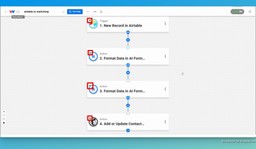 Verify that all of the steps in you Airtable to Mailchimp integration have green indicators. If they have yellow or red colors, they need attention before you can proceed.