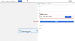 After connecting Airtable, click Continue to proceed with setup in Workload