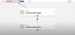 Naming the Google Tasks to Sheets Rows workflow in Workload editor