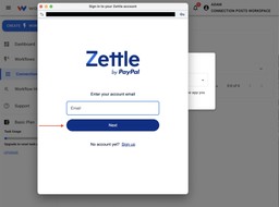 Enter your Zettle by PayPal account email and click Next to continue.