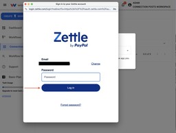 Type your password and click Log in to authorize the connection.