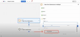 Select the Hubspot form to monitor for responses.