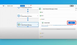 Click &quot;Sign in&quot; to securely connect your Slack account.