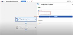 Select “Invitee Created” as the Calendly event to trigger the automation.