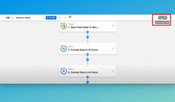 Click the on/off toggle to activate your Shopify Orders to Google Sheets Sync workflow.