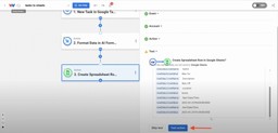 Test the final Google Sheets action to ensure Google Tasks to Sheets Rows automation runs correctly