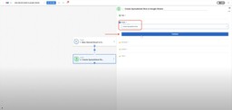 Select the event “Create Spreadsheet Row” to send Gmail Messages to Google Sheets.