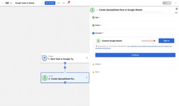 Granting access to Google Sheets to enable the Automatically Log Google Tasks automation
