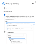 set up the start loop app by workload automation
