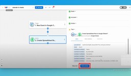 Test the &quot;Create Spreadsheet&quot; action of your Google no-code workflow.