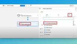 Add an AI Formatter by Workload action step from the Tools menu.