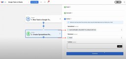 Picking a spreadsheet and worksheet where Google Tasks will be logged automatically
