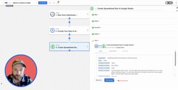 Testing the Google Sheets action to insert Jotform and AI Wizard results into a row.