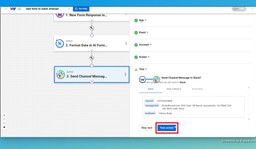 Test your Slack Channel Message step.