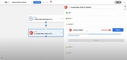Signing in to connect your Todoist account to Workload for task automation.