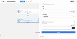 Mapping Google Tasks data to spreadsheet columns in Workload