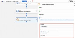 Map first name, last name, and other invitee details from Calendly into the correct HubSpot fields.