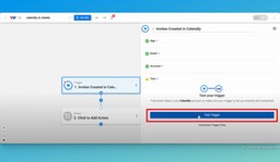 Test the Calendly trigger and verify that it gives you a valid response.