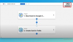 Activate the workflow to begin your Trello Google Calendar automation.