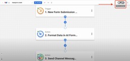 Toggle the workflow On to activate your HubSpot Form Submissions into Slack Messages workflow.