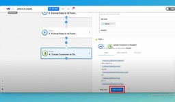 Test the Create Customer step of the Create Shopify Customers from Jotform Responses workflow.