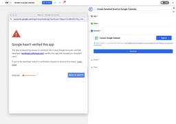 Click the Advanced option to continue Google OAuth verification