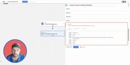 Successful test result showing structured data output from AI Wizard.
