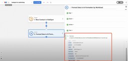 Test the action and verify the formatting results.