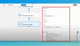 Map the data from the trigger and AI Formatter steps into your Gmail email.