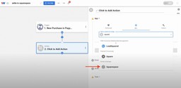 Choosing Squarespace as the destination app for stock-level adjustments driven by Zettle activity