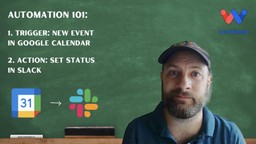 Introduction to Google Calendar to Slack Status no-code workflow.