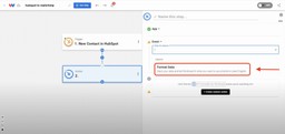 Choose the Format Data action event.