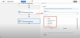Choose the channel you want post the Slack message to.