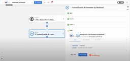 Test the Format Data action.