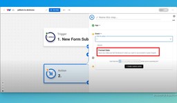Select the action event &quot;Format Data&quot; so that you can automate new patient creation.