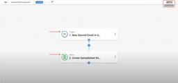 Switch the automation toggle to “On” to activate Gmail Messages to Google Sheets.
