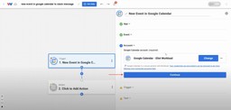 Connecting a Google Calendar account to Workload to enable event triggers.