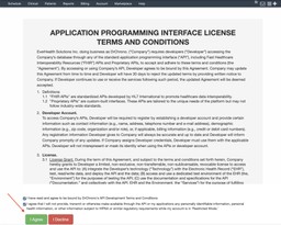 Accept API License Agreement to enable DrChrono API access