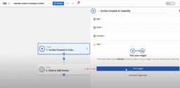 Test the Calendly trigger to pull in recent invitee data for setup.
